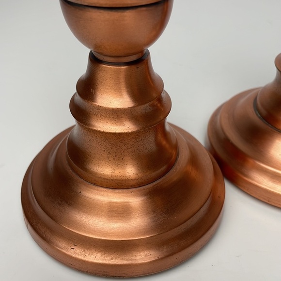 Pair Copper Candle Stick Holders Fantasy Copperware Ltd - Picture 4 of 10